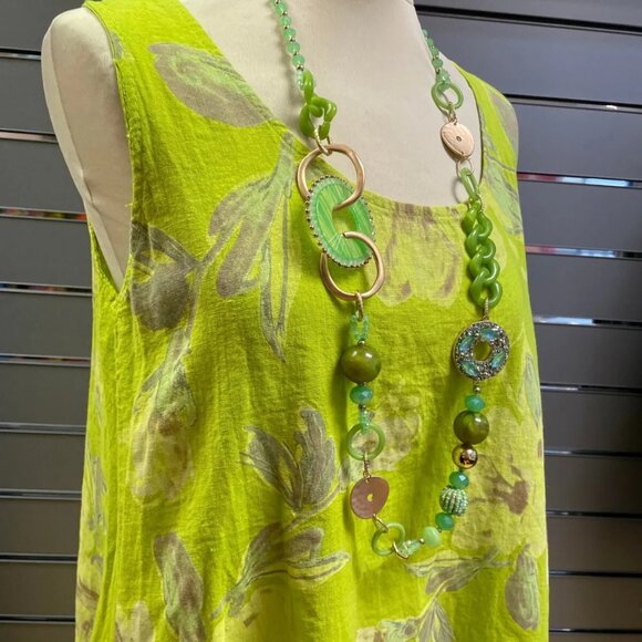 ☀️SUMMER SALE!☀️ OBSESSION by ELLE - LINEN SUN DRESS - up to US14- BNWT - Picture 2 of 3